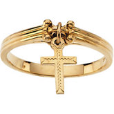 Cross Dangle Ring