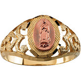 Two Tone Our Lady of Guadalupe Ring
