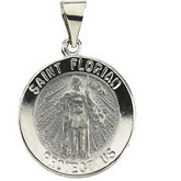 Hollow Round St. Florian Medal