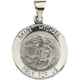 Hollow Round St. Michael Medal