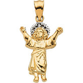 Two Tone Divino Nino (Infant Jesus) Pendant