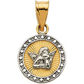 Two Tone Angel Pendant