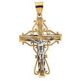 Two tone Crucifix Pendant