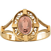 Two tone Our Lady Of Guadalupe Ring