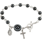Madonna Deluxe Hematite Rosary Bracelet
