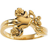 Holy Spirit Dove & Flower Ring