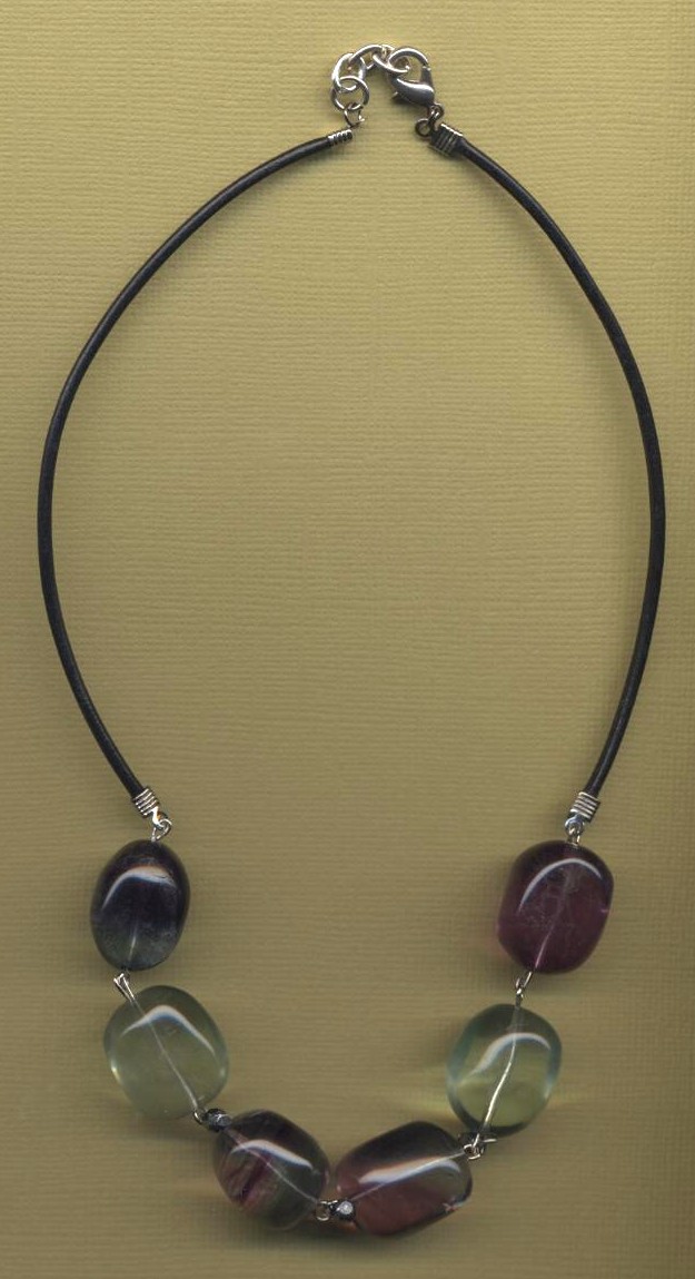 Red Green Fluorite Hematite Jewelry