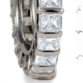 princess diamond eternity rings are symbols of your love, commitment, romance and eternity