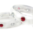 iviniti 14-Karat White Gold Ruby and Diamond Ring