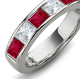 18k White Gold, Amethyst, Ruby, Sapphire, Diamond & Tsavorite Garnet Ring (14.40 ctw)