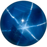 Round Genuine Blue Star Sapphire