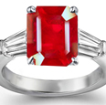 Gold Brocade Crimson Lake Ruby Rings with Diamonds Everlasting Love
