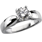 Cathedral Solitaire Engagement Ring Mounting