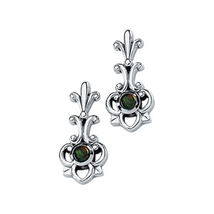 Diamond & Emerald Earrings
