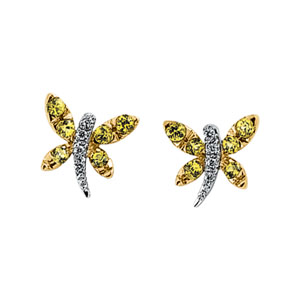 Diamond & Emerald Earrings