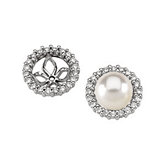 Earring Jacket Mounting for 9 - 10mm Pearl 