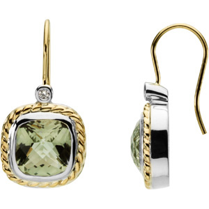 Diamond & Emerald Earrings