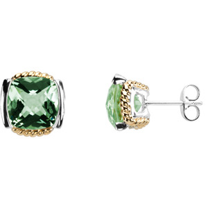 Diamond & Emerald Earrings
