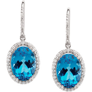 Diamond & Emerald Earrings