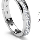 Graduated strands or revieres of diamonds in platinum points or the new gallery setting