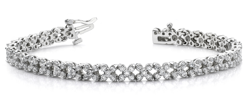 Round Diamonds & Baguettes Illusion Diamond Bracelet | Bridal Jewelry –  YESSAYAN.com