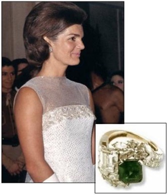 Jackie Kennedy’s Emerald and Diamond Engagement Ring