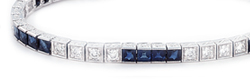 The remarkable blend of precious stones packed into wide bracelets.