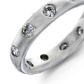 Lined with diamonds, eternity bands