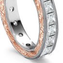 Effective designs in gold or platinum chains, containing selected diamonds of various shapes