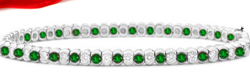 Diamond & Emerald Bracelets