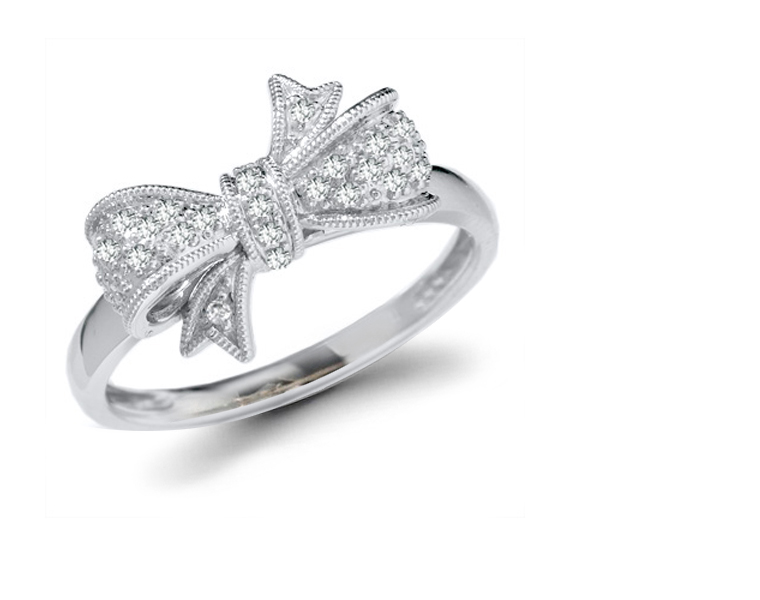 Ribbon diamond hotsell ring