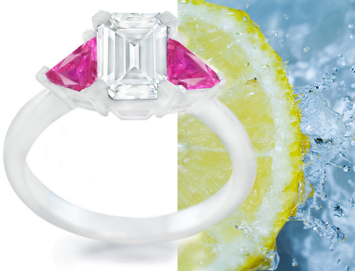 DIAMOND & PINK SAPPHIRE ENGAGEMENT RINGS