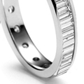 bagguette diamond eternity wedding band