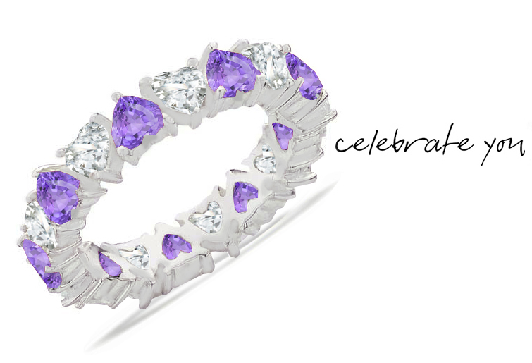 Channel Purple Sapphire Diamond Eternity Rings | Fine Jewelry NY