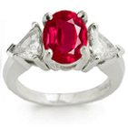 Custom Ruby Diamond Engagement Ring at Affordable Price
