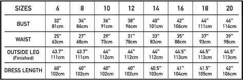 Men s Women s Clothing Sizing Guide
