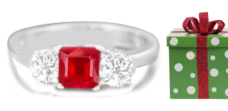 White Gold Ruby Ring | Yellow Gold Ruby and Diamond Rings Ruby Rings