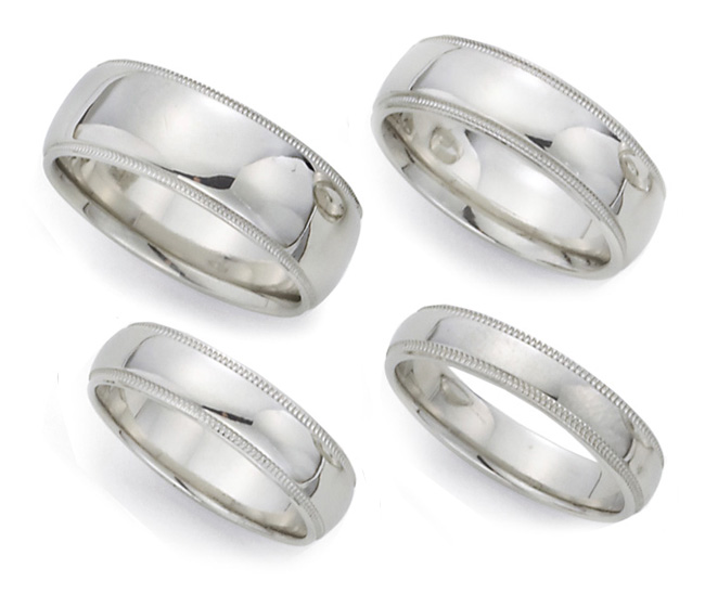 platinum half round wedding rings wedding bands platinum iridium ...